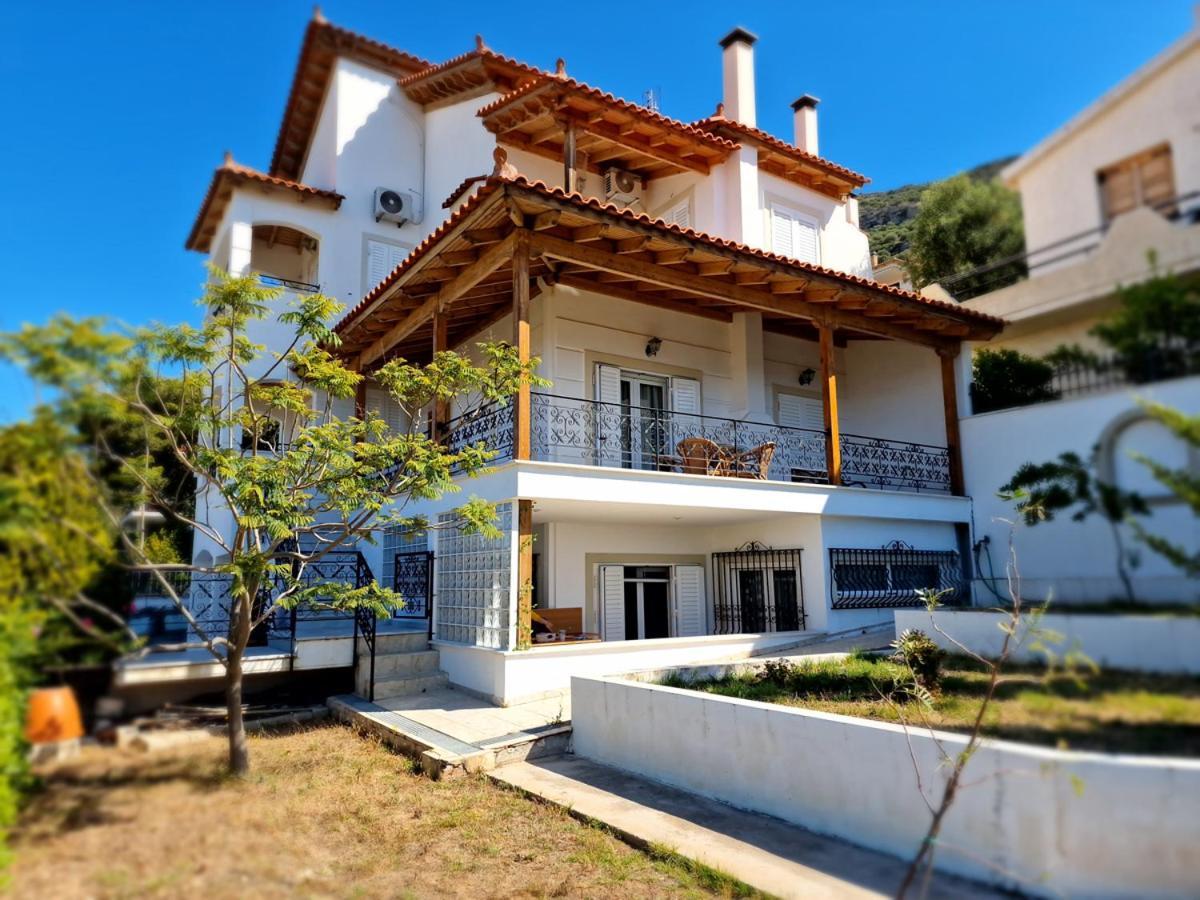 Villa Liana : Luxury Villa With Fantastic Sea View, Near Airport Pórto Ráfti 外观 照片