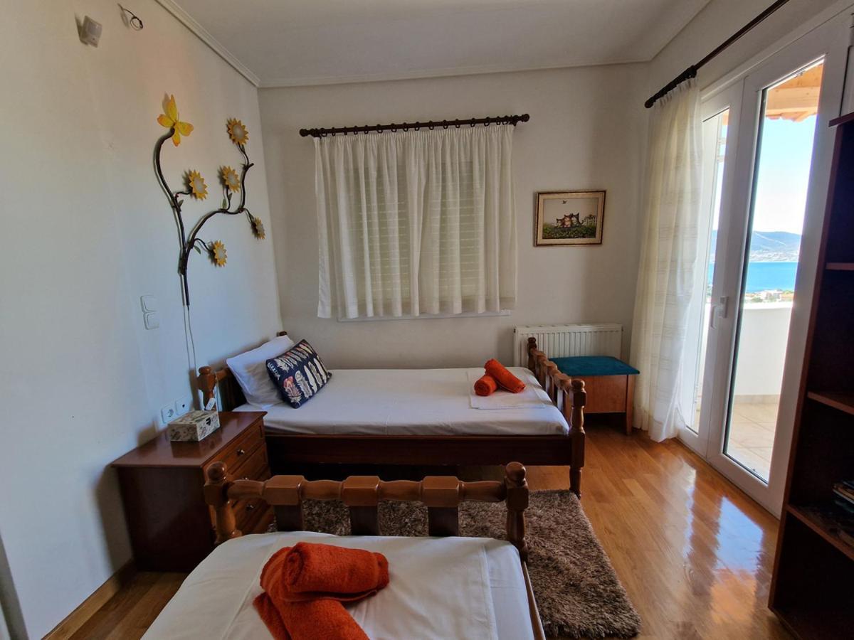 Villa Liana : Luxury Villa With Fantastic Sea View, Near Airport Pórto Ráfti 外观 照片