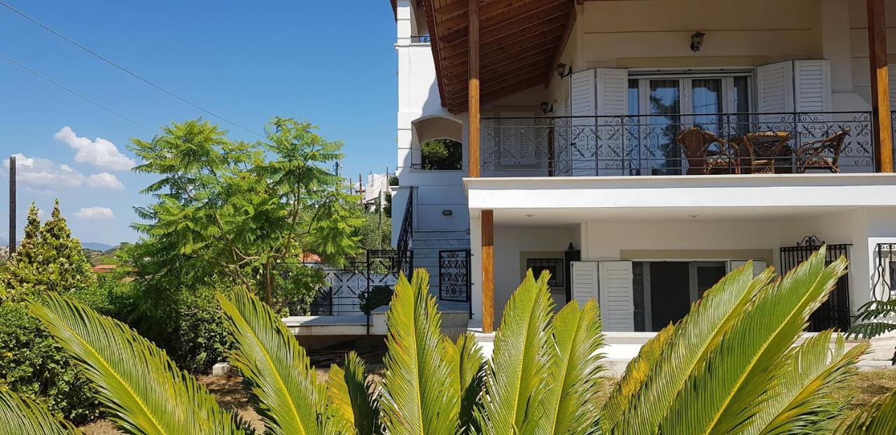 Villa Liana : Luxury Villa With Fantastic Sea View, Near Airport Pórto Ráfti 外观 照片