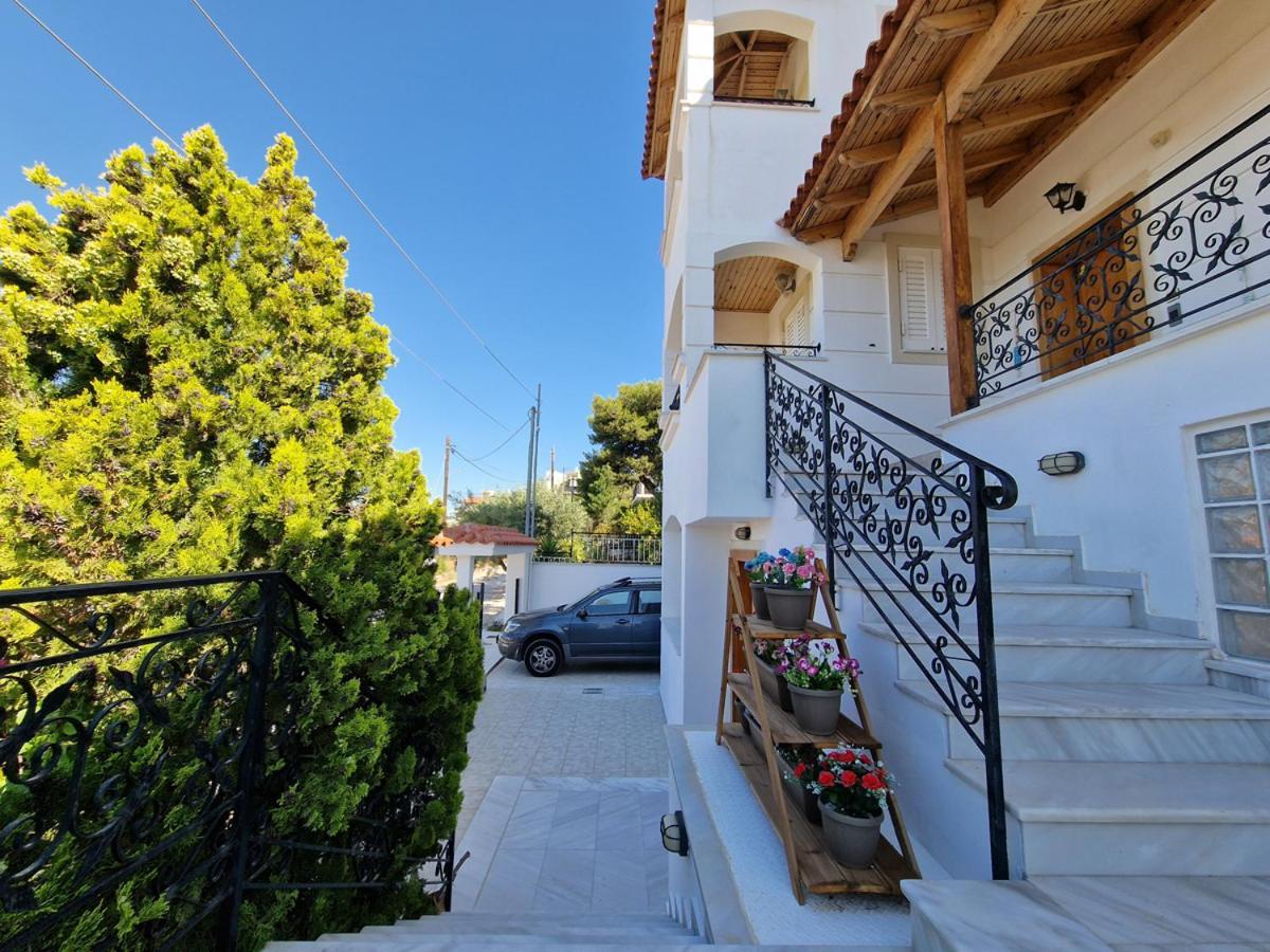 Villa Liana : Luxury Villa With Fantastic Sea View, Near Airport Pórto Ráfti 外观 照片