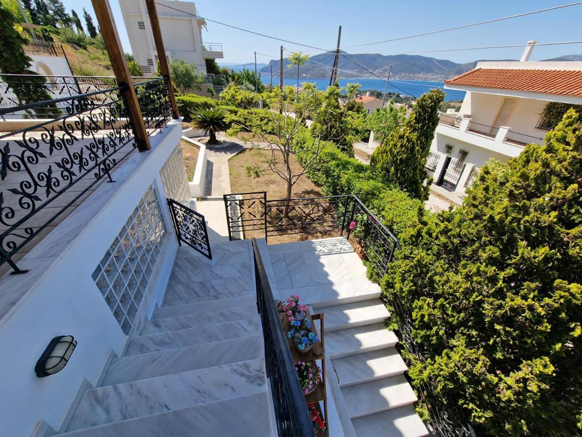 Villa Liana : Luxury Villa With Fantastic Sea View, Near Airport Pórto Ráfti 外观 照片